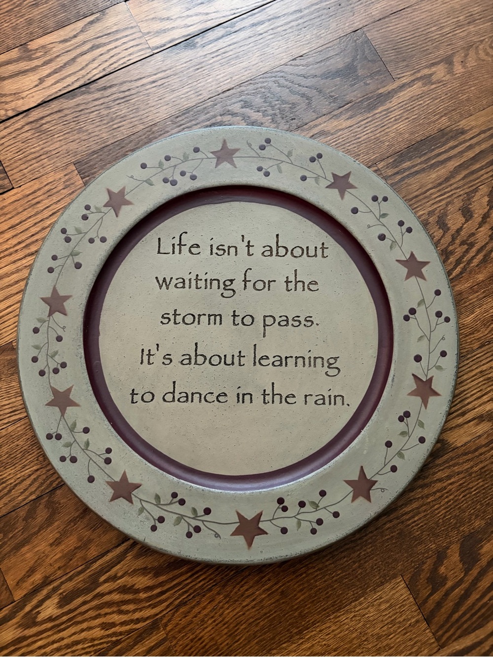 Rustic Primitive Decorative Wooden Wall Plate Barbara Lloyd Country Hearthside